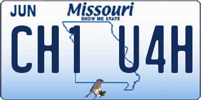 MO license plate CH1U4H