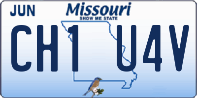 MO license plate CH1U4V