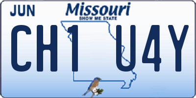 MO license plate CH1U4Y