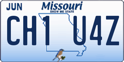 MO license plate CH1U4Z