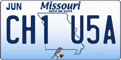 MO license plate CH1U5A