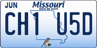 MO license plate CH1U5D