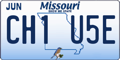 MO license plate CH1U5E