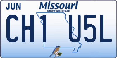 MO license plate CH1U5L