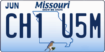 MO license plate CH1U5M