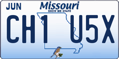 MO license plate CH1U5X