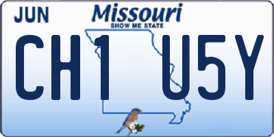 MO license plate CH1U5Y