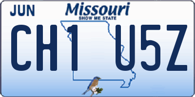 MO license plate CH1U5Z