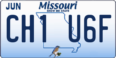 MO license plate CH1U6F