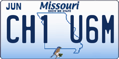 MO license plate CH1U6M