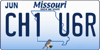 MO license plate CH1U6R