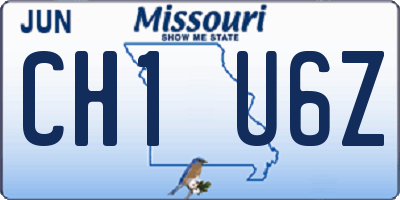 MO license plate CH1U6Z
