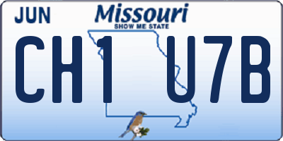 MO license plate CH1U7B