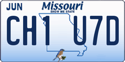 MO license plate CH1U7D