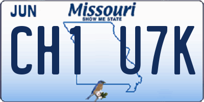 MO license plate CH1U7K