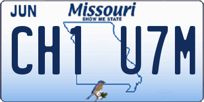 MO license plate CH1U7M