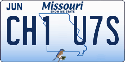 MO license plate CH1U7S