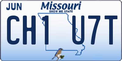 MO license plate CH1U7T