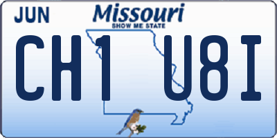 MO license plate CH1U8I