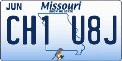 MO license plate CH1U8J