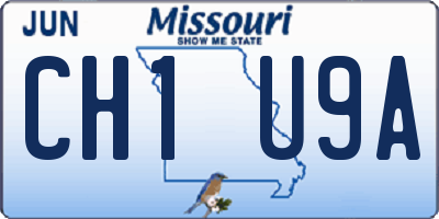 MO license plate CH1U9A