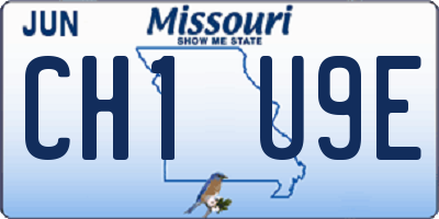 MO license plate CH1U9E