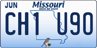 MO license plate CH1U9O