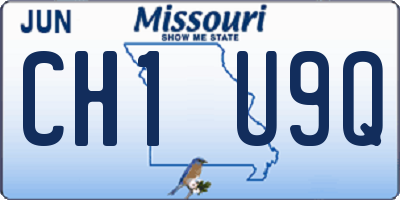 MO license plate CH1U9Q