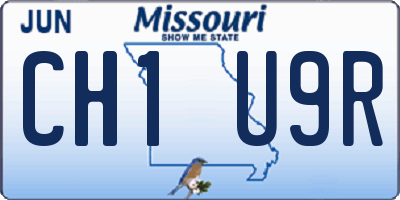 MO license plate CH1U9R