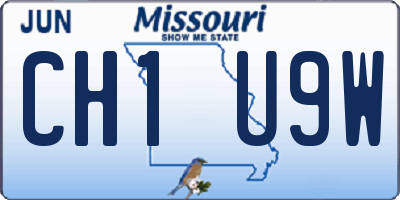 MO license plate CH1U9W