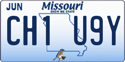 MO license plate CH1U9Y