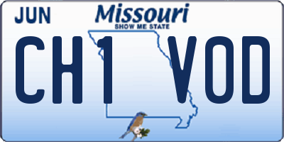 MO license plate CH1V0D