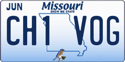 MO license plate CH1V0G