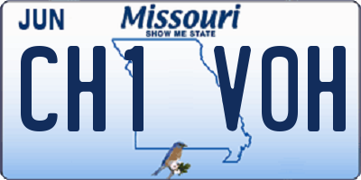MO license plate CH1V0H