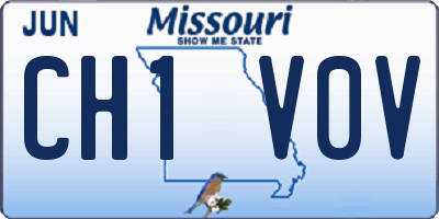MO license plate CH1V0V