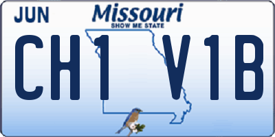 MO license plate CH1V1B