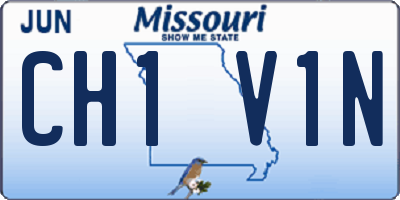 MO license plate CH1V1N