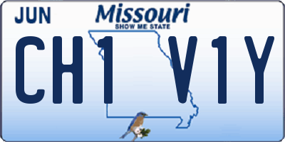 MO license plate CH1V1Y