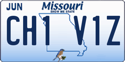 MO license plate CH1V1Z
