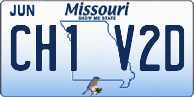 MO license plate CH1V2D