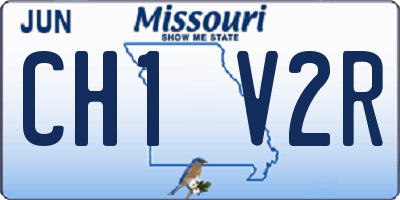 MO license plate CH1V2R