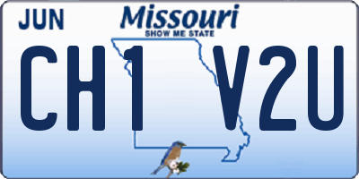 MO license plate CH1V2U