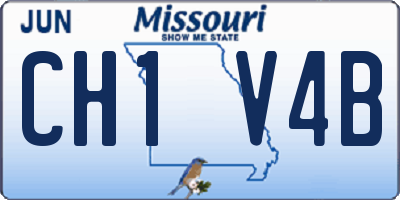 MO license plate CH1V4B