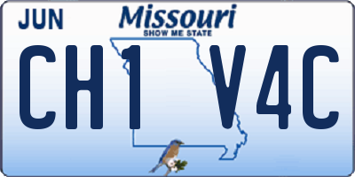 MO license plate CH1V4C