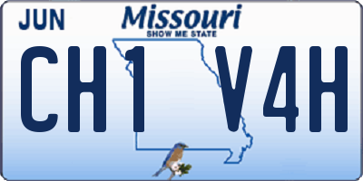 MO license plate CH1V4H