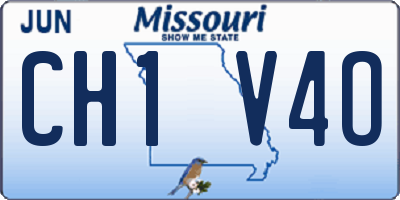 MO license plate CH1V4O