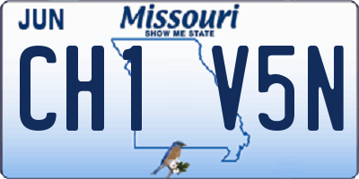 MO license plate CH1V5N