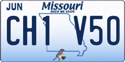MO license plate CH1V5O