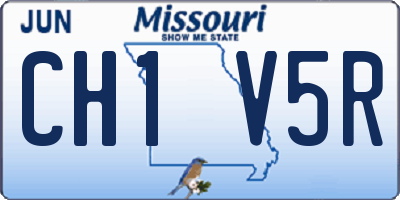 MO license plate CH1V5R