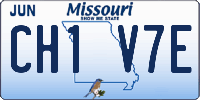 MO license plate CH1V7E